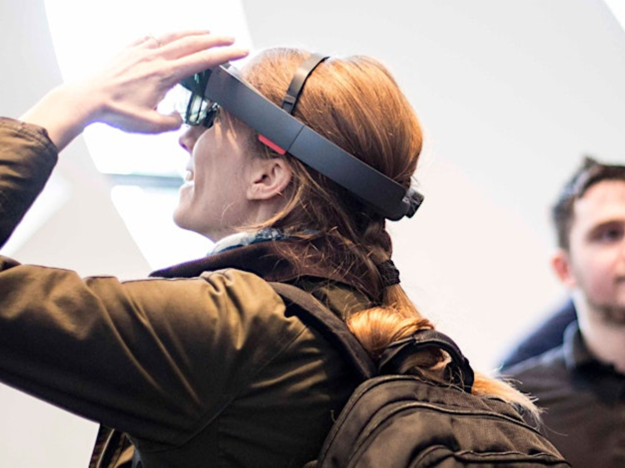 Person wearing VR googles