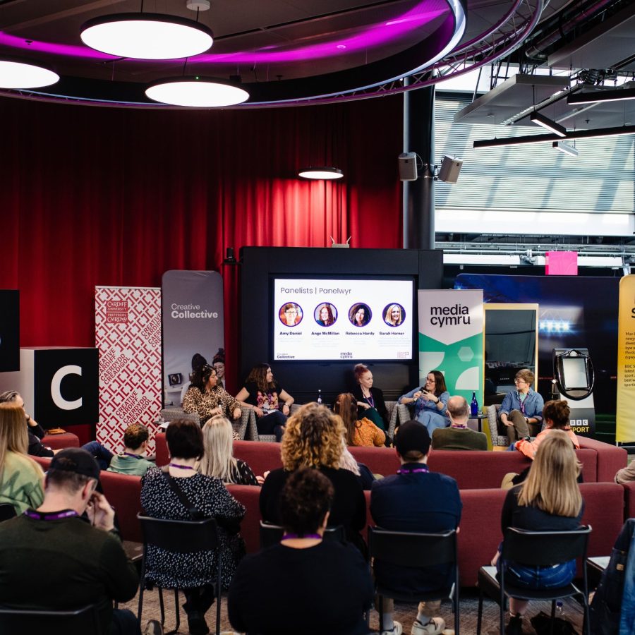 Panel of women speakers at BBC Wales