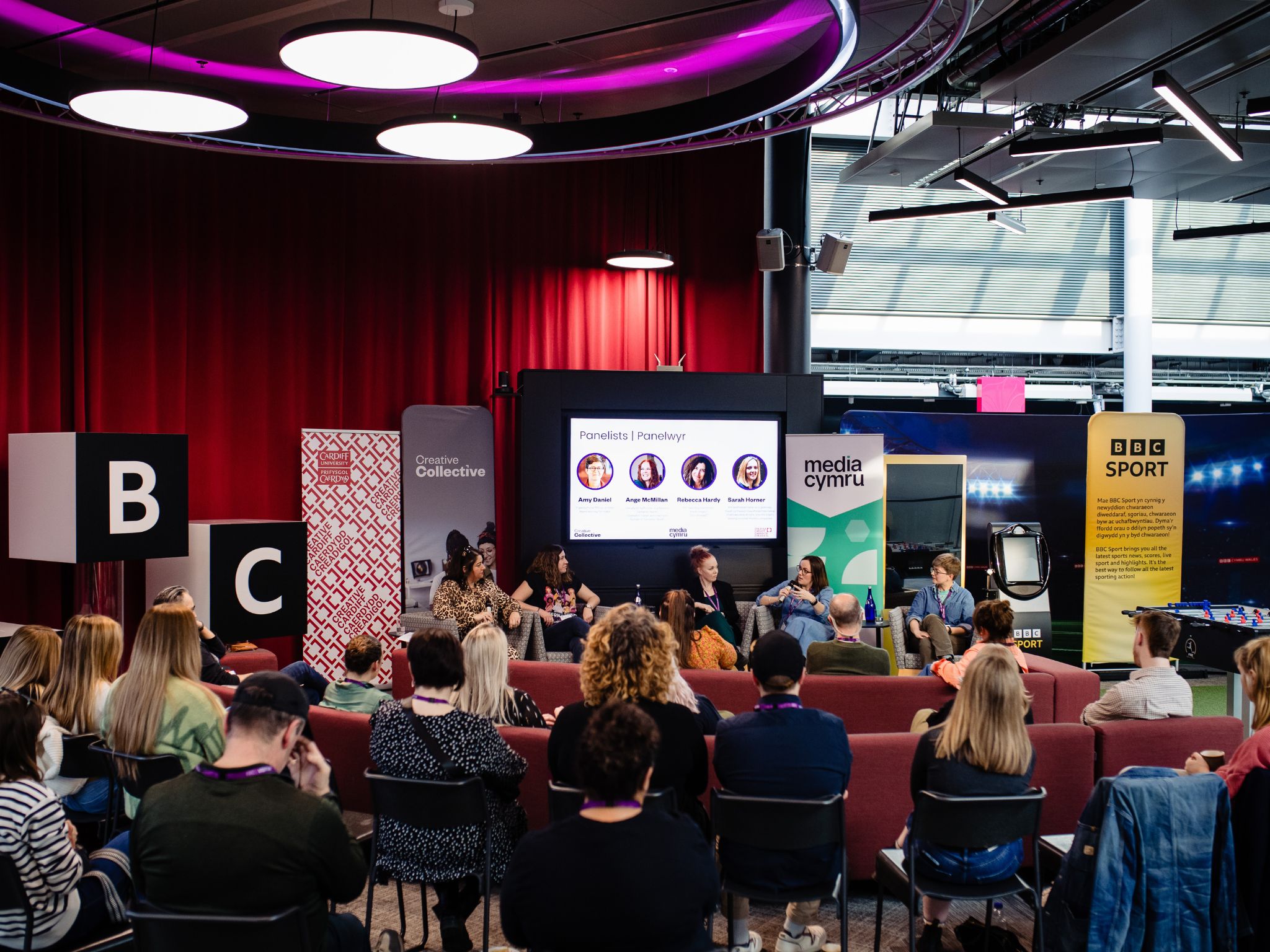 Panel of women speakers at BBC Wales